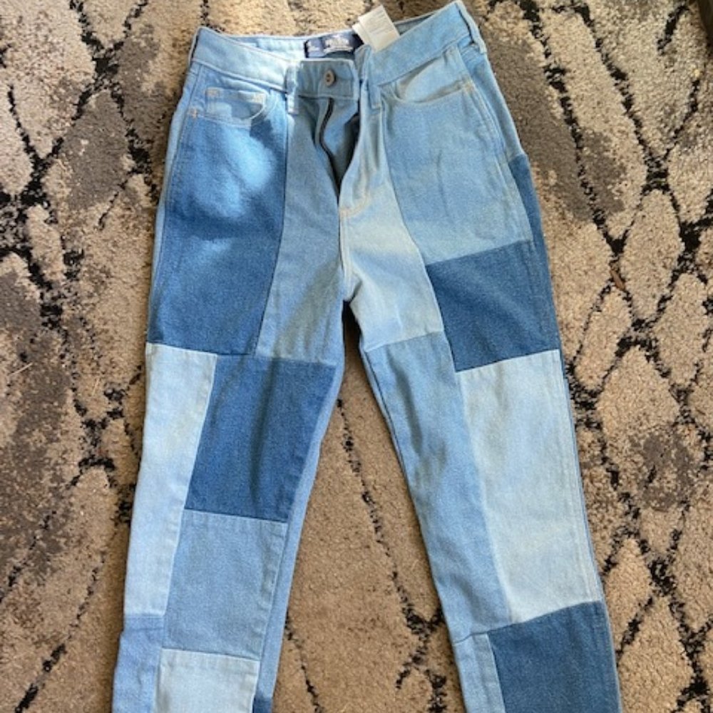 Girls Hollister Patched Jeans Size 1R w25 L27 Never Worn But No Tags